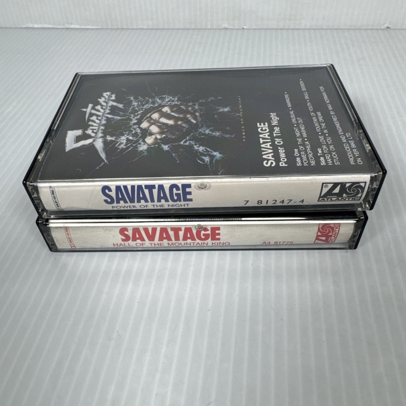 Savatage Lot Of 2 Cassette Tapes Power of the Night & Hall Of the Mountain King