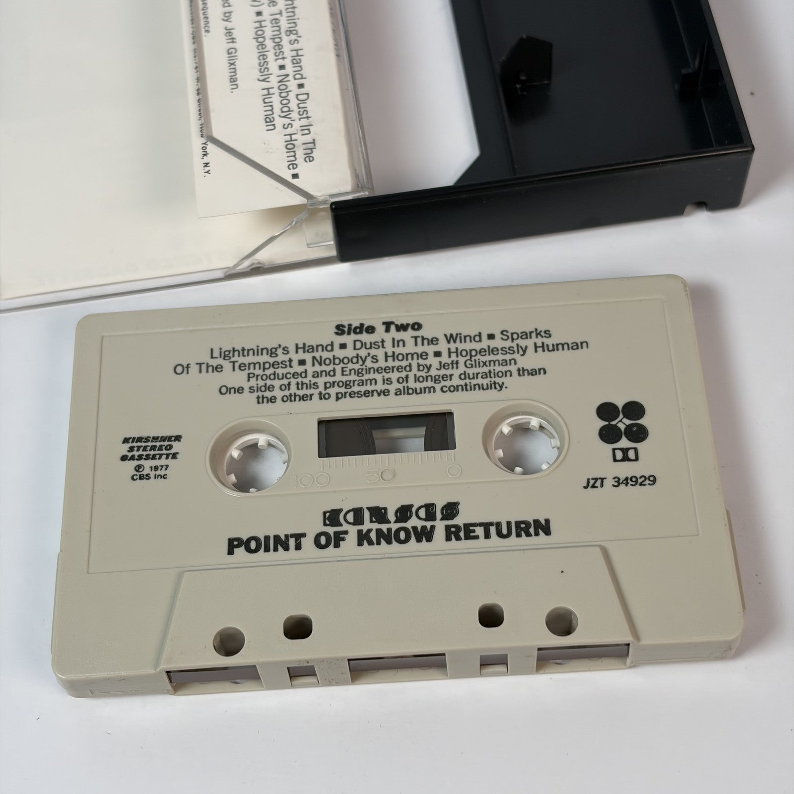 Kansas - Point Of Know Return Cassette Tape JZT 34929 Kirshner Stereo 1977 Dolby