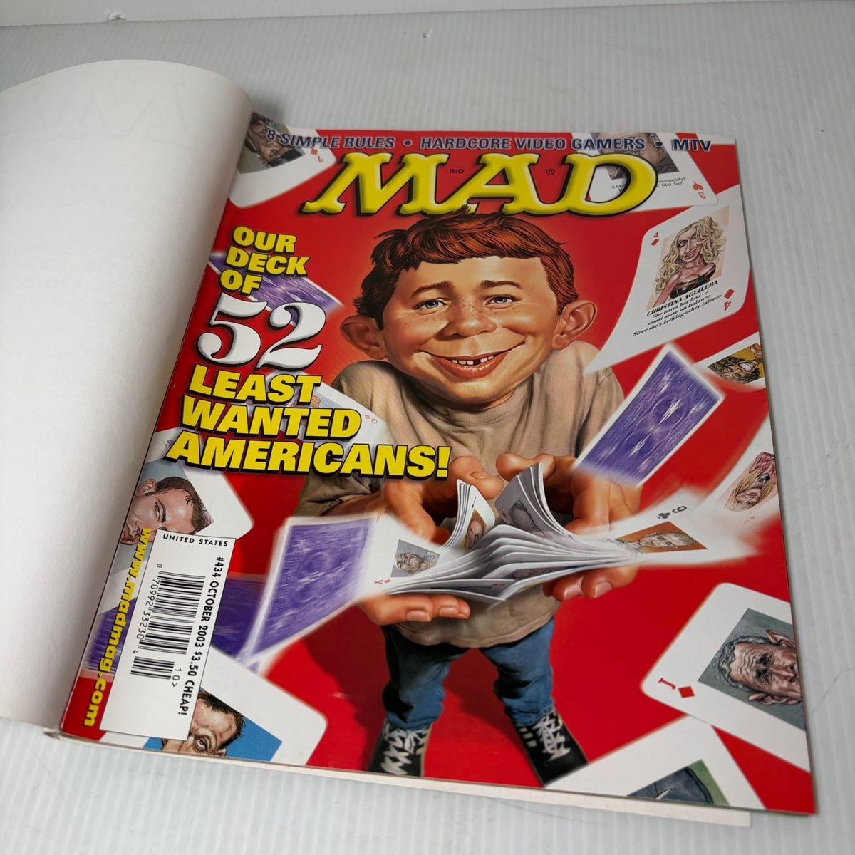 MAD Magazine October 2003 Alfred E. Neuman 52 Least Wanted Americans Humor