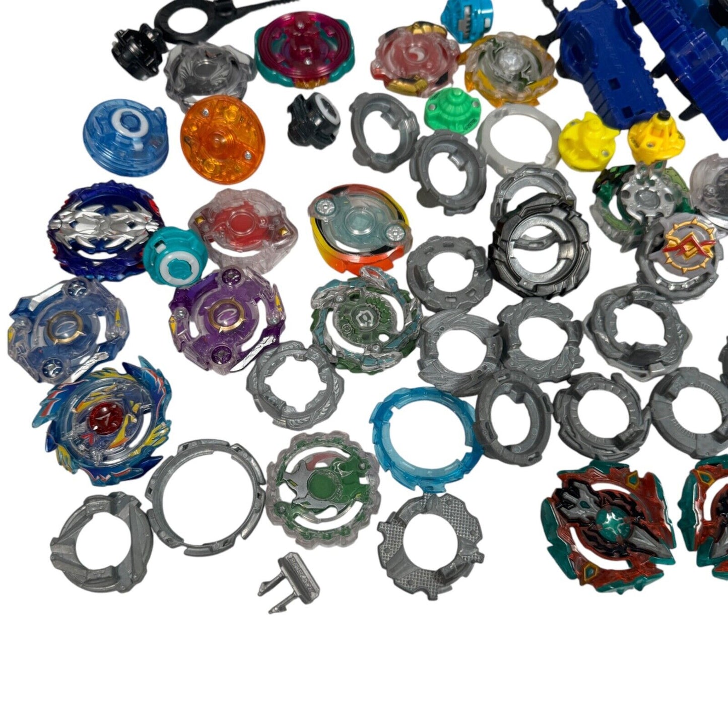 Huge Mixed Lot of Beyblade Metal Fusion & Other Series Launchers and Pieces