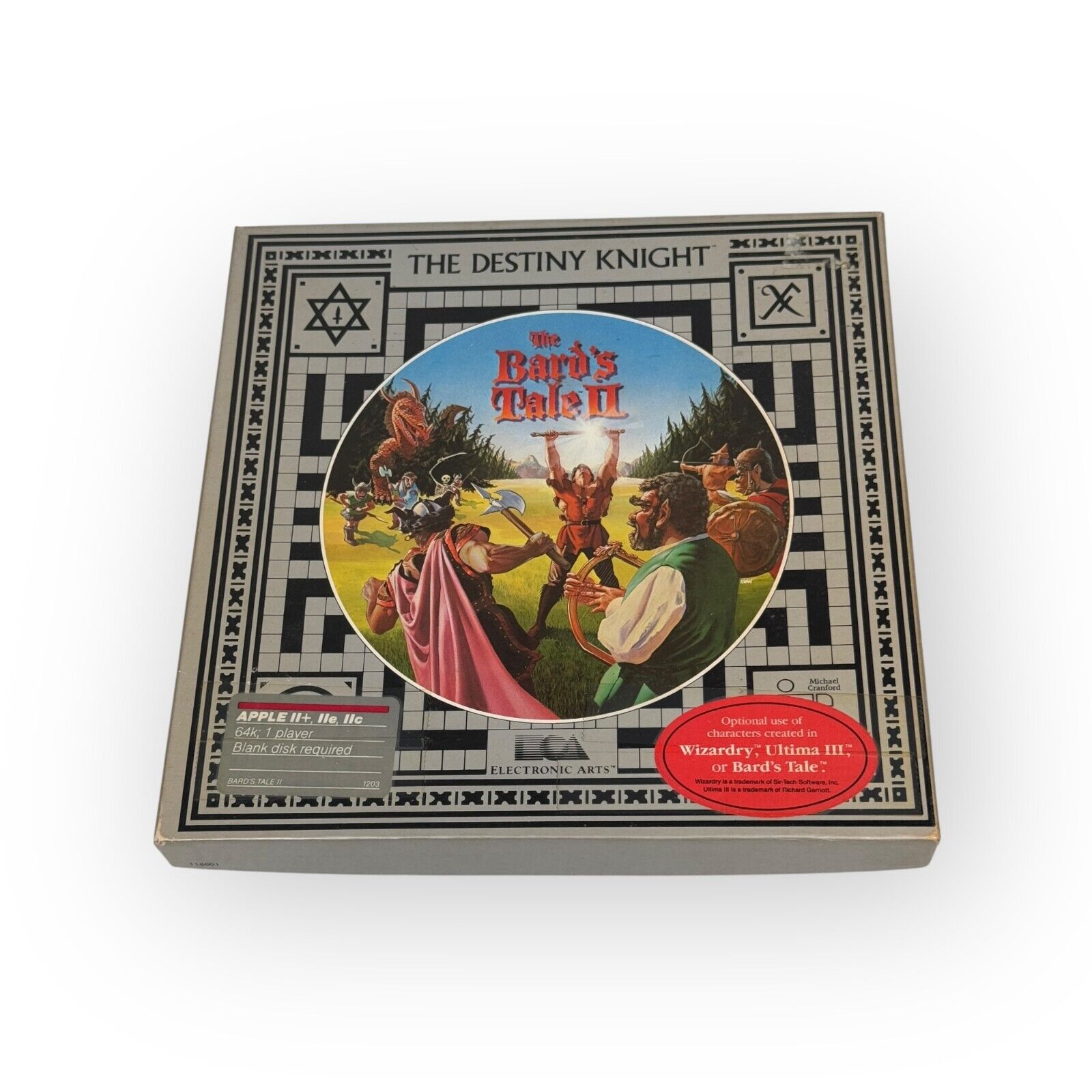 The Bard's Tale II The Destiny Knight Apple II+ Game CIB Character Conversion