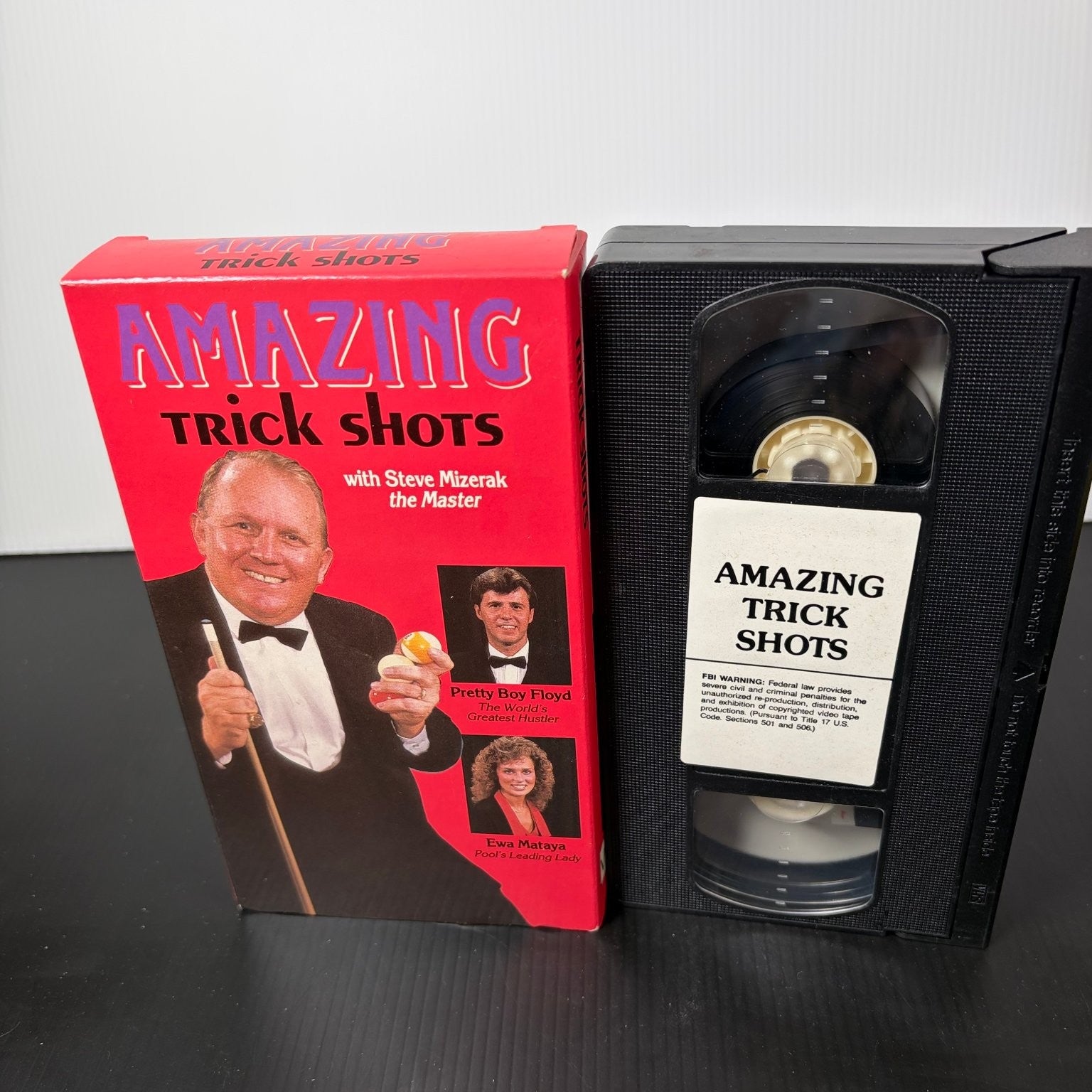Amazing Trick Shots VHS Steve Mizerak Billiards Pool Instructional