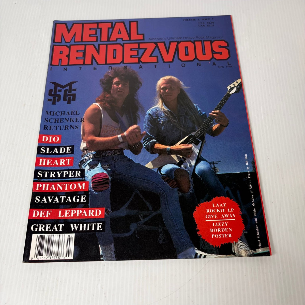Metal Rendezvous International Magazine July 1987 Michael Schenker Heavy Metal