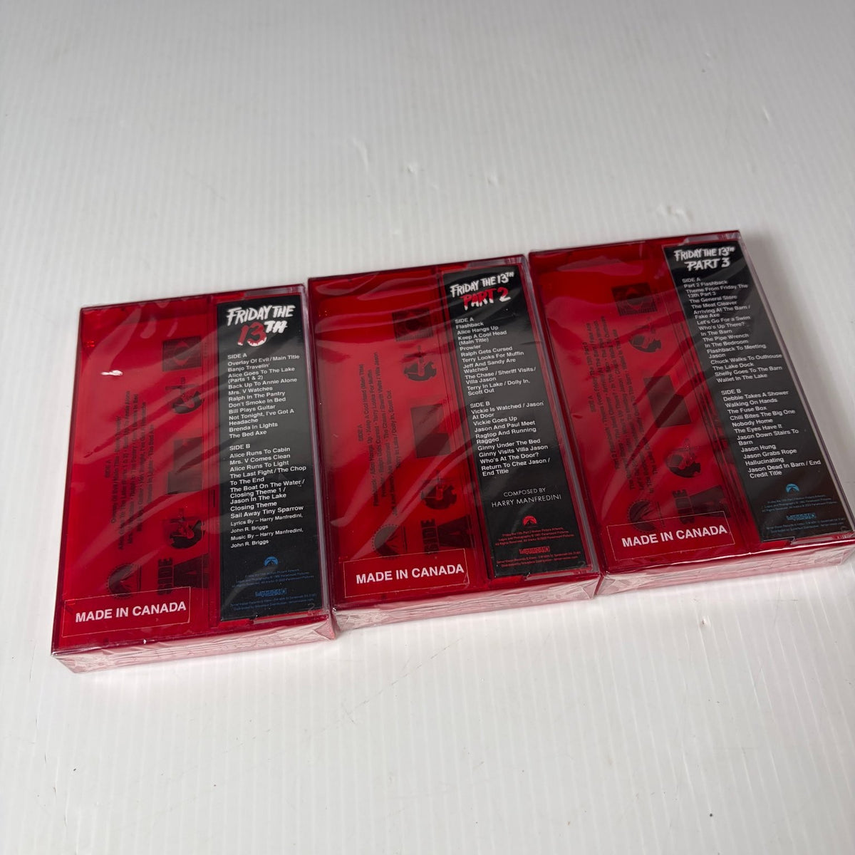 Friday the 13th Parts 1-3 Soundtrack Cassette Set Terror Vision OG Release