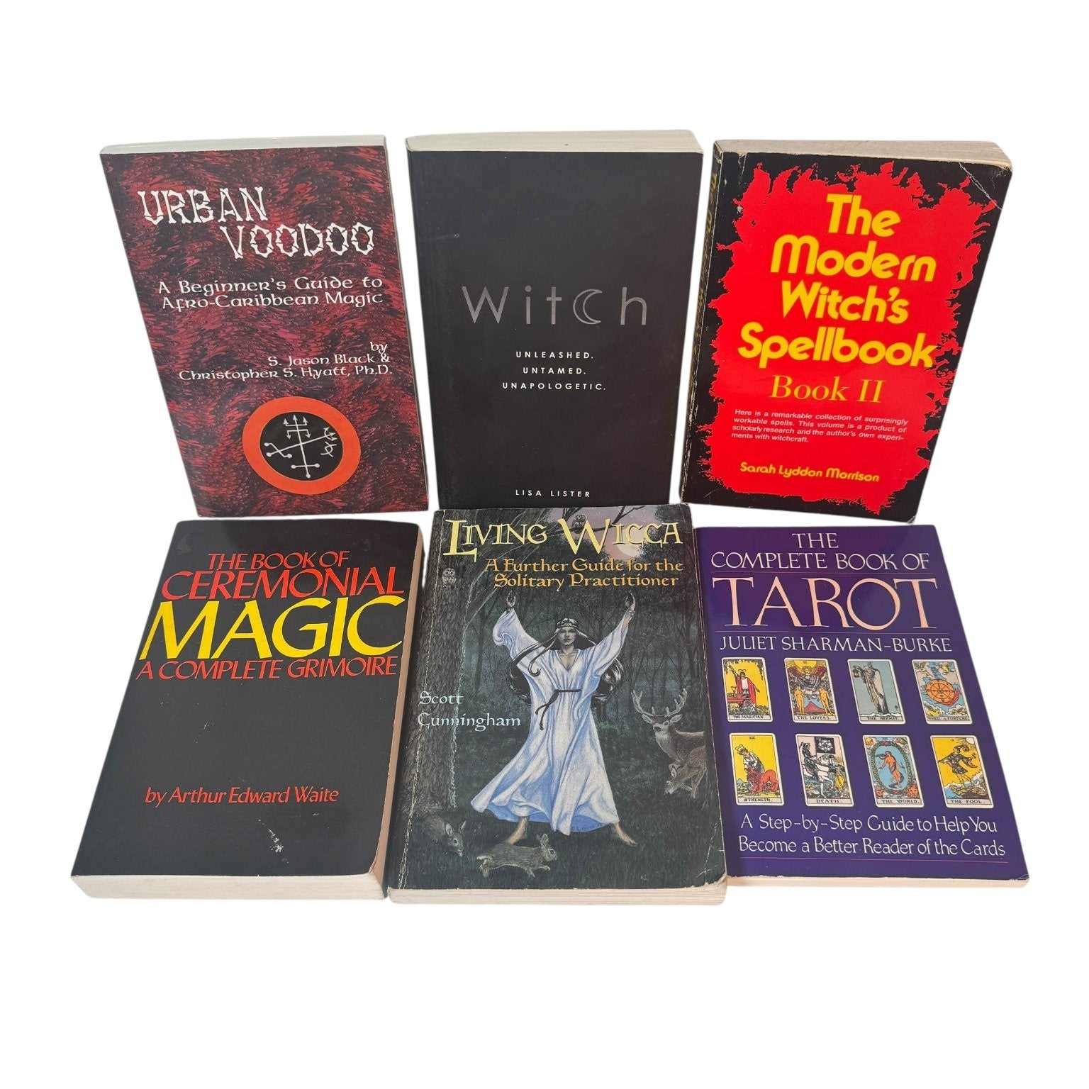 Mixed Lot of 6 Witchcraft Books Urban Voodoo Modern Witch Complete Tarot & More
