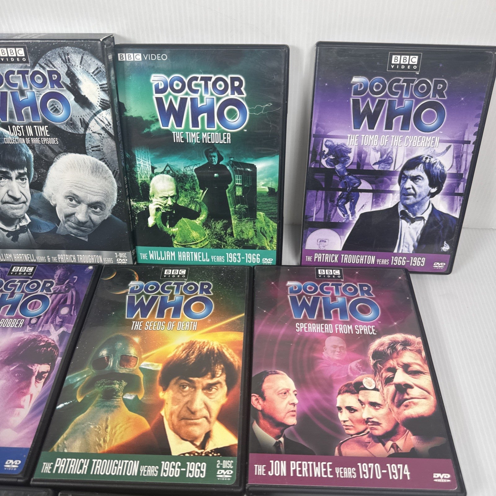 Mixed Lot Of 12 Doctor Who DVDs Early Years & Movies US Releases NTSC