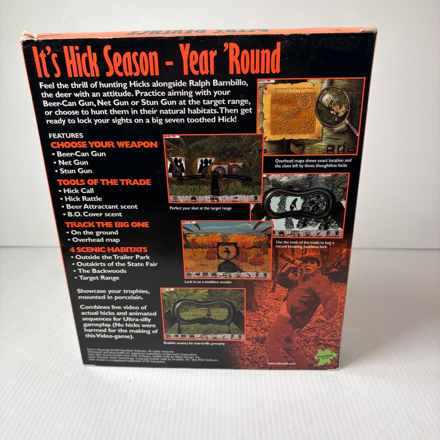 Deer's Revenge Big Box PC CD-ROM Windows 95/98 Video Game ValuSoft FPS Parody