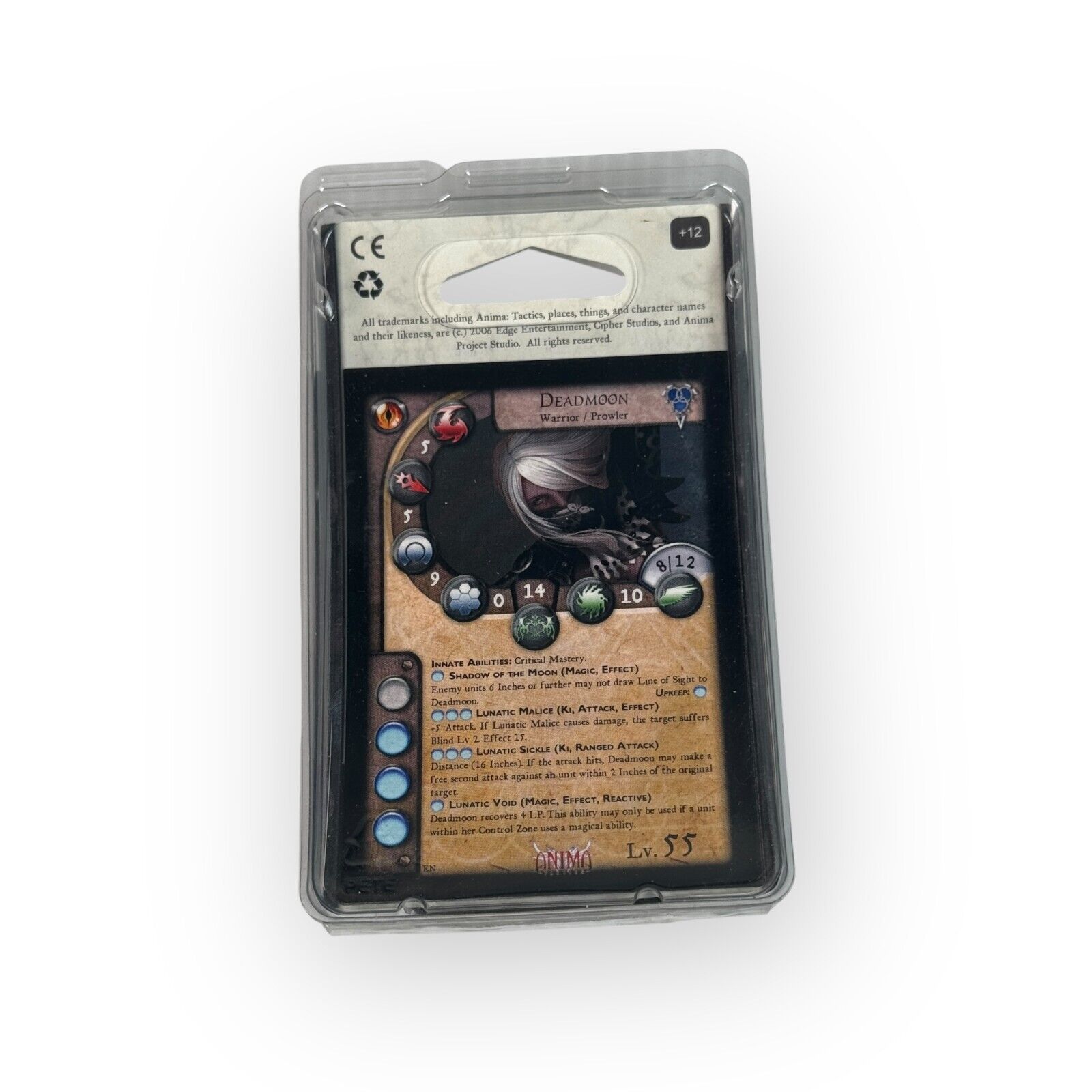 Cipher Anima Tactics Deadmoon Miniature New in Blisterpack w/ Card and Counters