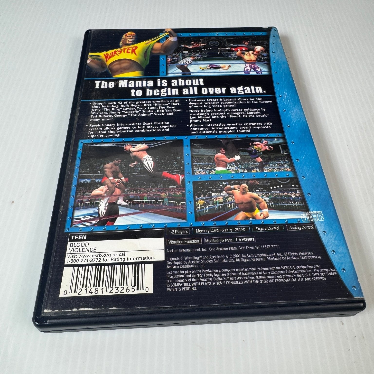 Legends of Wrestling with Hulk Hogan PlayStation 2 Game Multiplayer Complete CIB