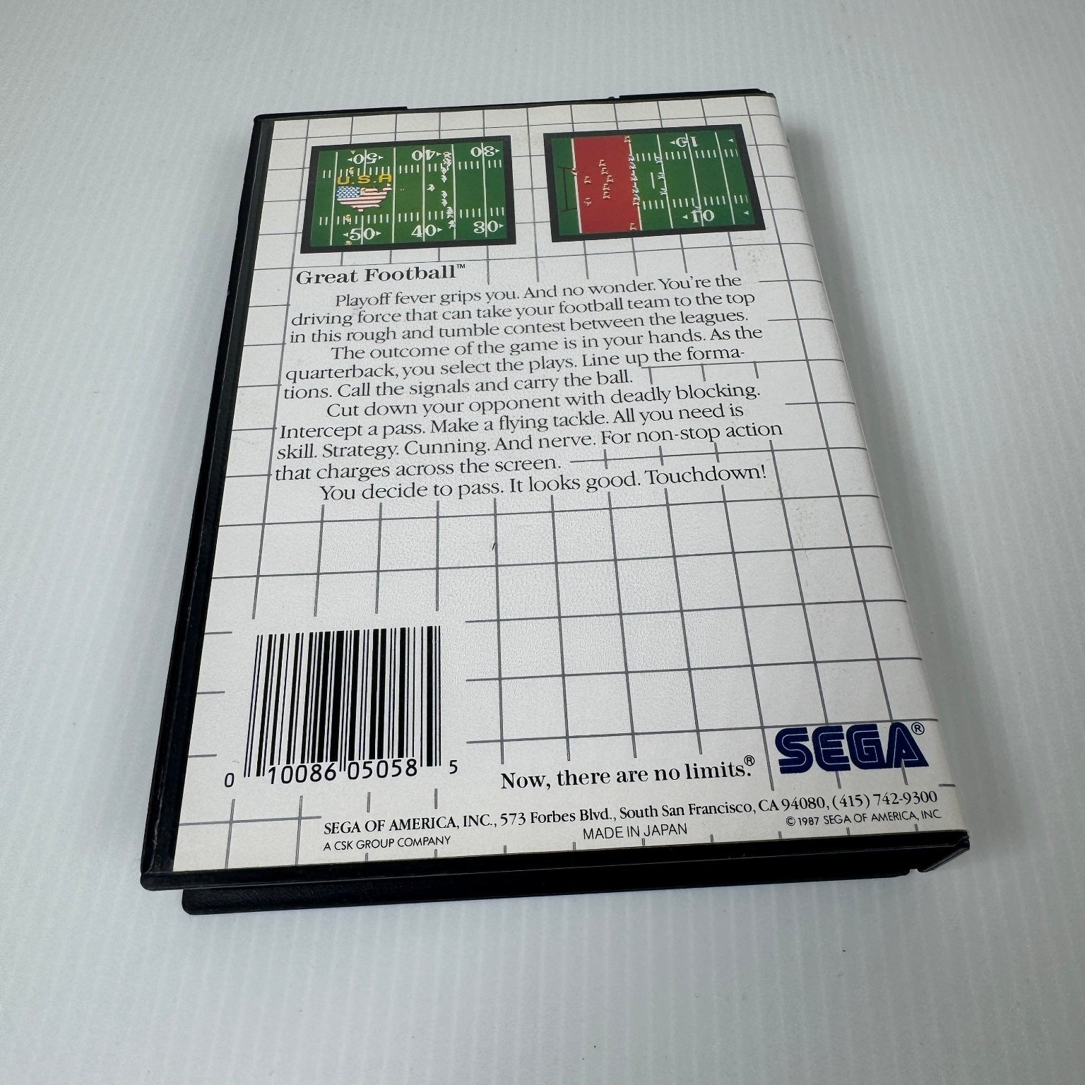 Great Football Sega Master System Video Game Multiplayer Classic Complete CIB