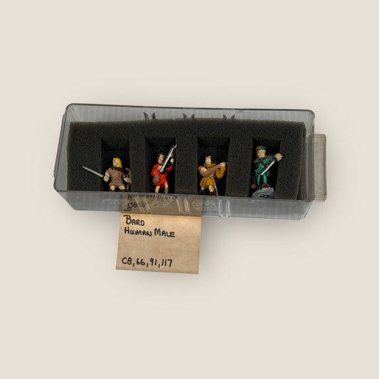 Dungeons & Dragons Lot of 4 Male Bards Painted Lead Miniatures Heritage USA