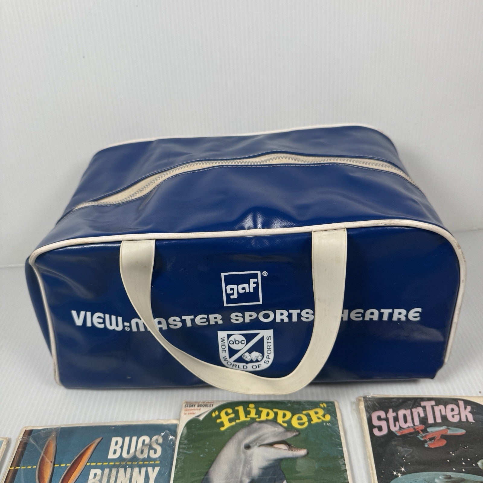 1950s Sawyers View Master & Projector Lot w/ 11 Reels & Bag Star Trek Read Desc