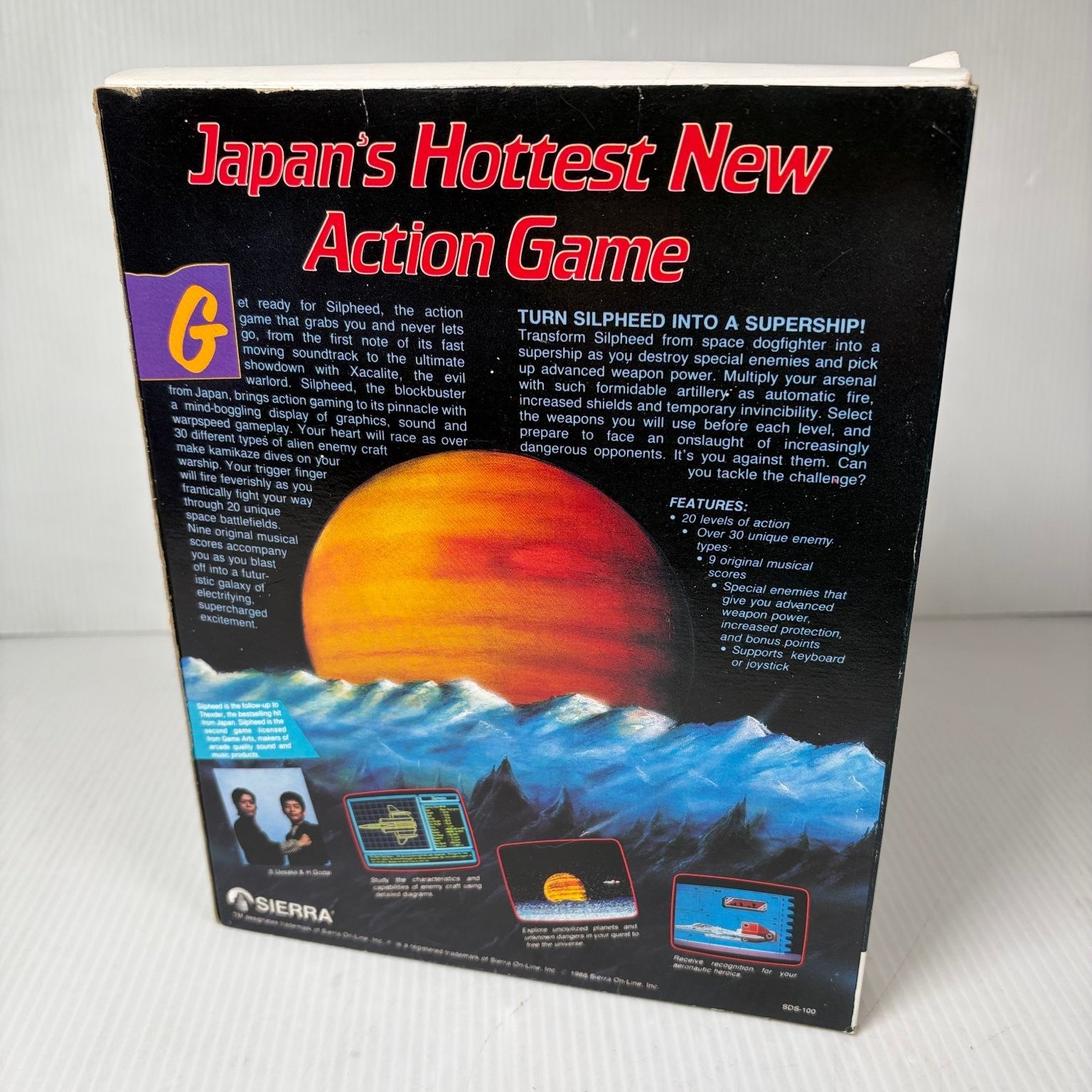 Silpheed MS-DOS PC Big Box Video Game 3.5" Floppy Disk Space Shooter Complete