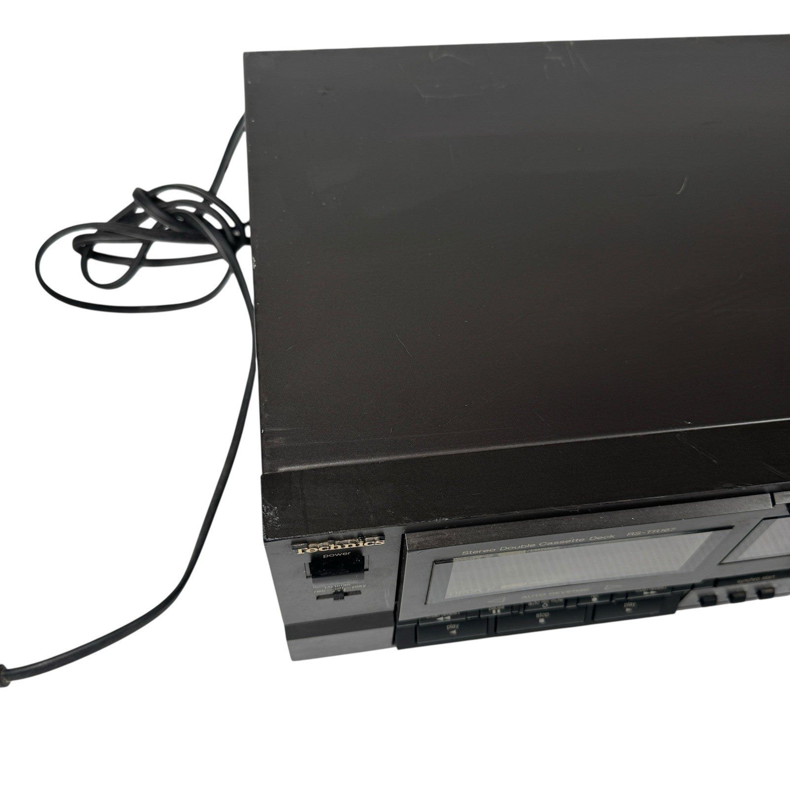 Technics RS-TR167 Dual Cassette Deck Auto-Reverse Playback Record Tested Working