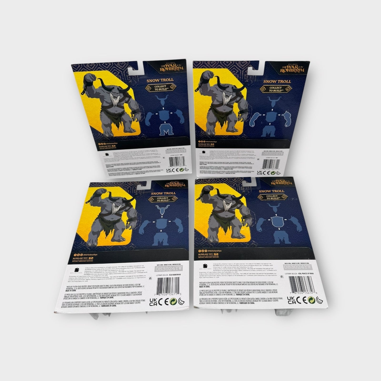 War Of The Rohirrim Shank Wulf Aldor & Hera Figures Complete Set Snow Troll BAF