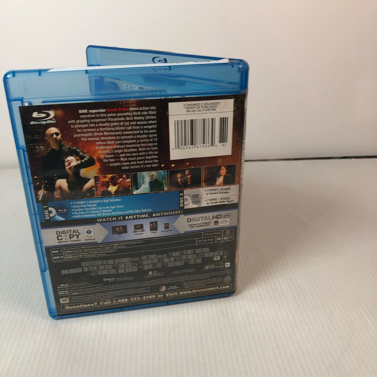 12 Rounds 2: Reloaded Blu-ray 2013 Randy Orton Action Thriller Digital HD