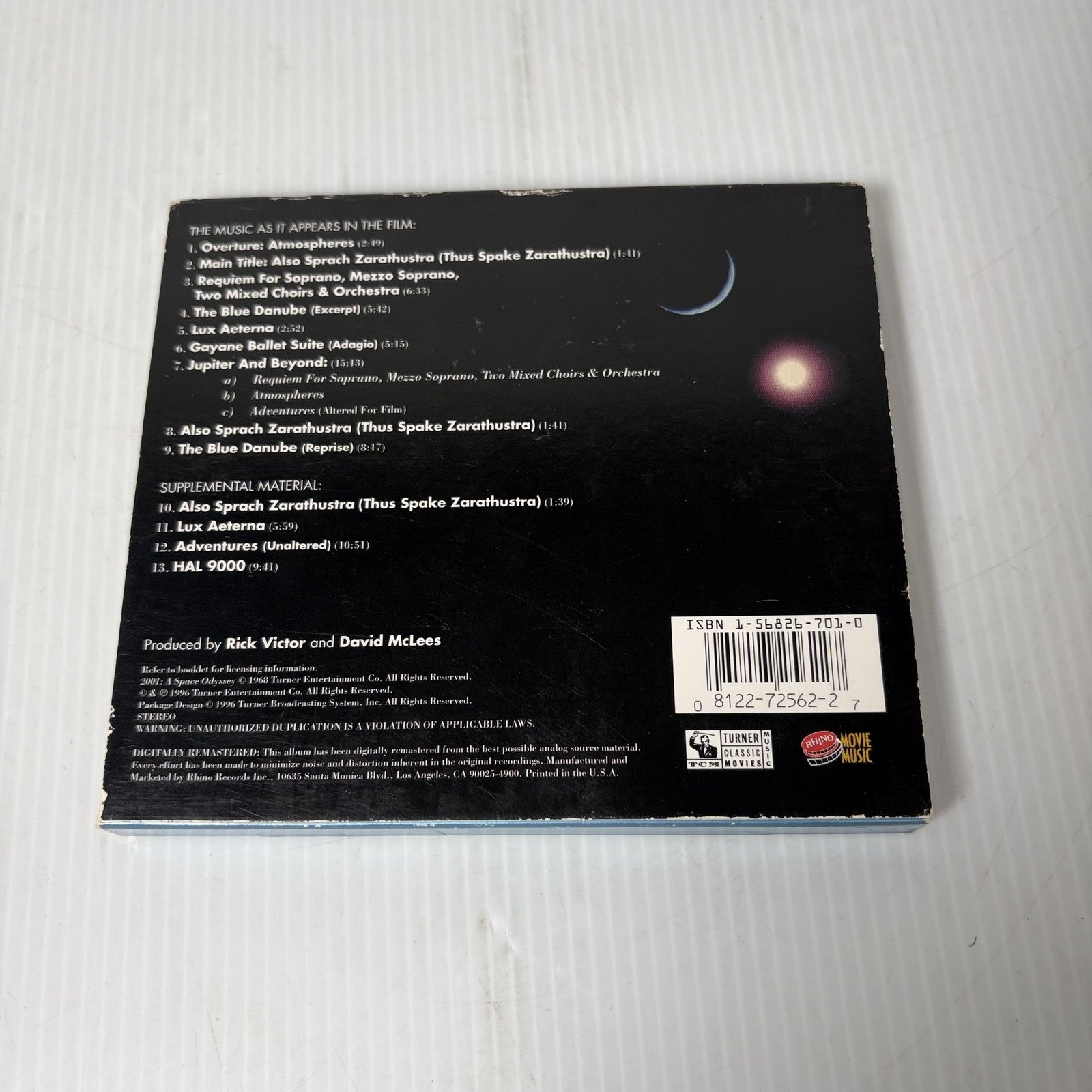 2001: A Space Odyssey Original Motion Picture Soundtrack CD Warner Bros R272562