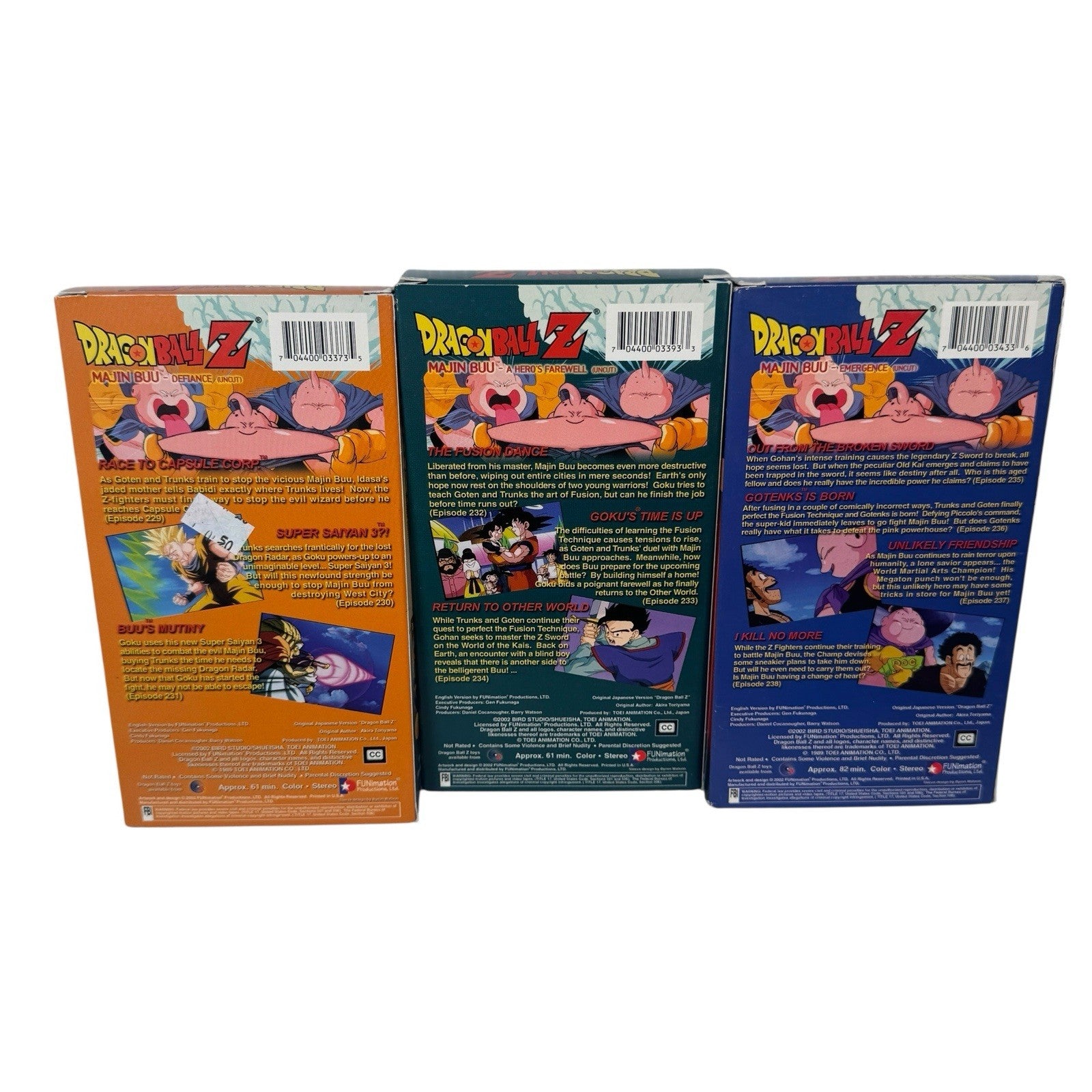 Majin Buu Saga Uncut VHS Complete Box Set Dragon Ball Z Anime