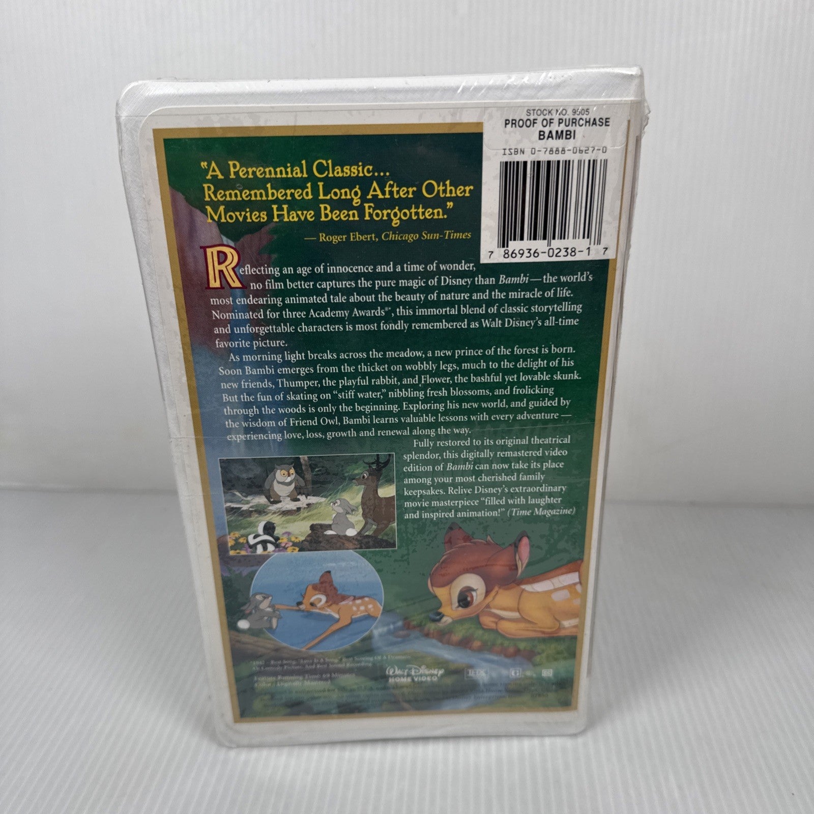 Bambi - New Sealed! VHS Disney Tape 55th Anniversary Masterpiece Clamshell Movie