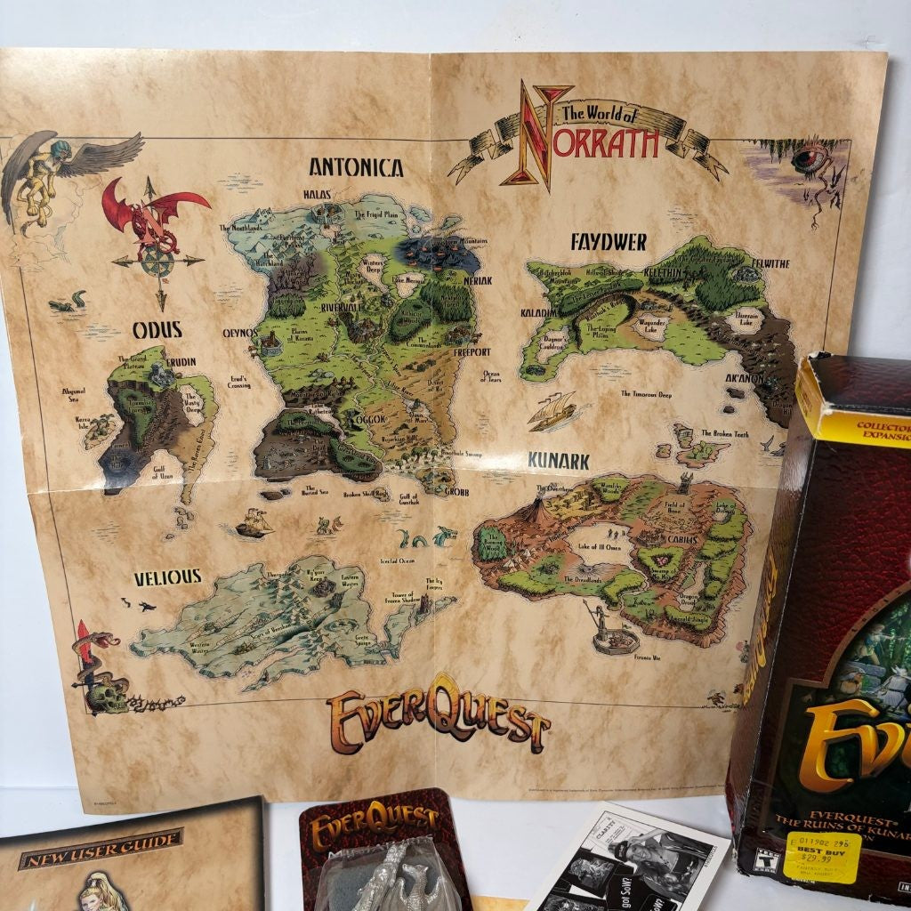 NO GAME EverQuest Trilogy Collector's Edition PC Big Box Extras Only Figurines