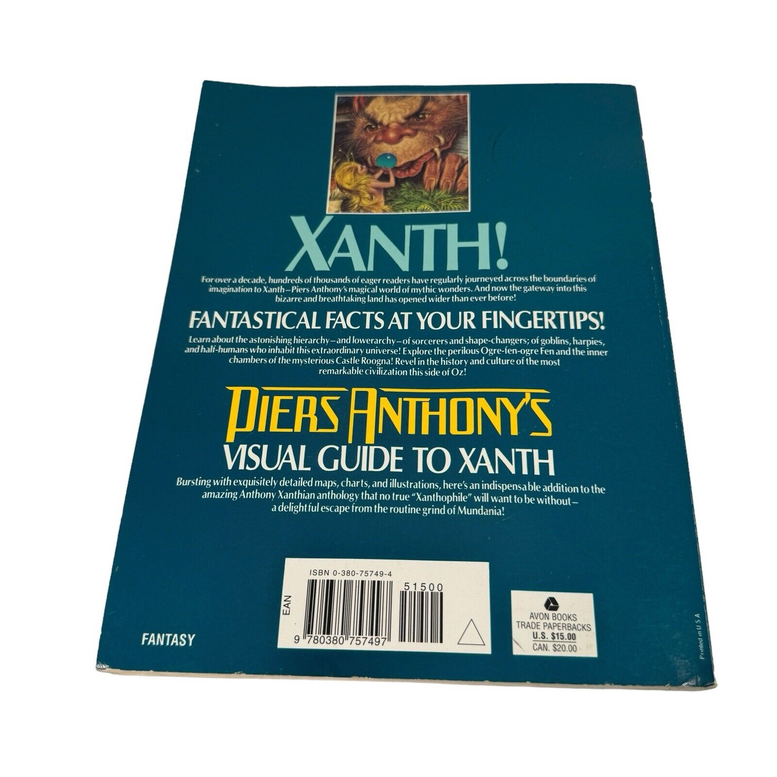 Piers Anthony's Visual Guide to Xanth Softcover (PB) 1989 First Printing