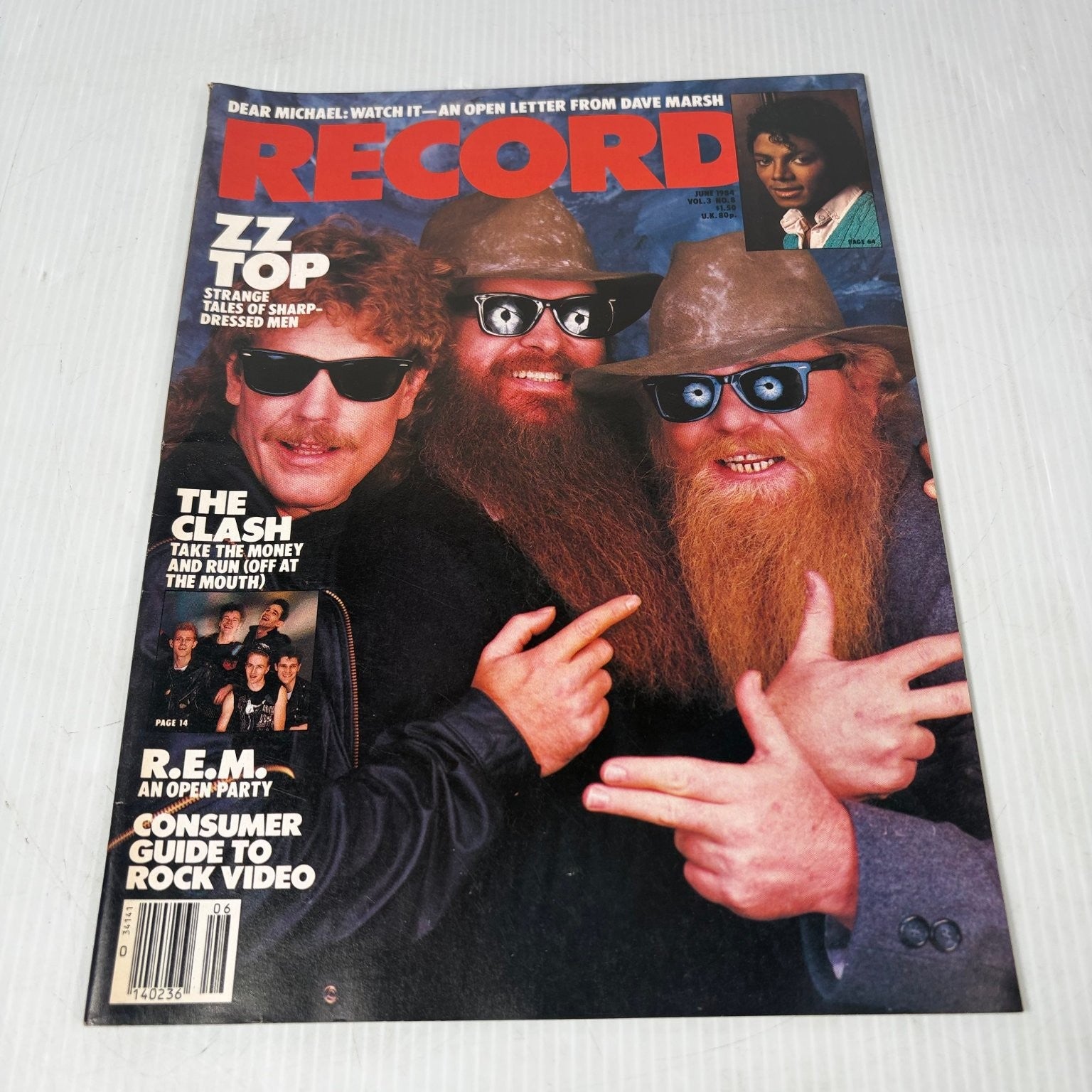 Record Magazine April 1983 ZZ Top Michael Jackson The Clash Music Pop Culture