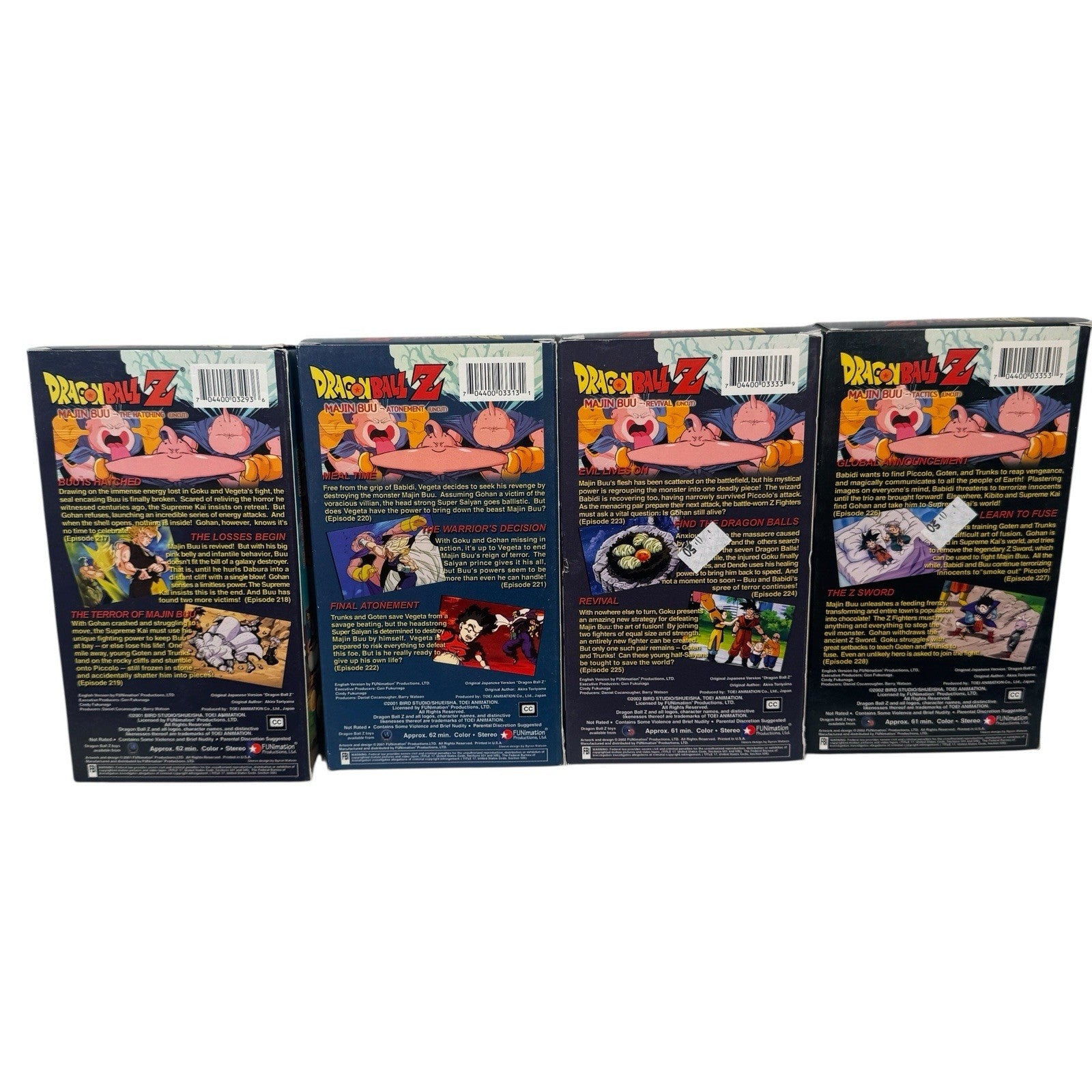 Majin Buu Saga Uncut VHS Complete Box Set Dragon Ball Z Anime