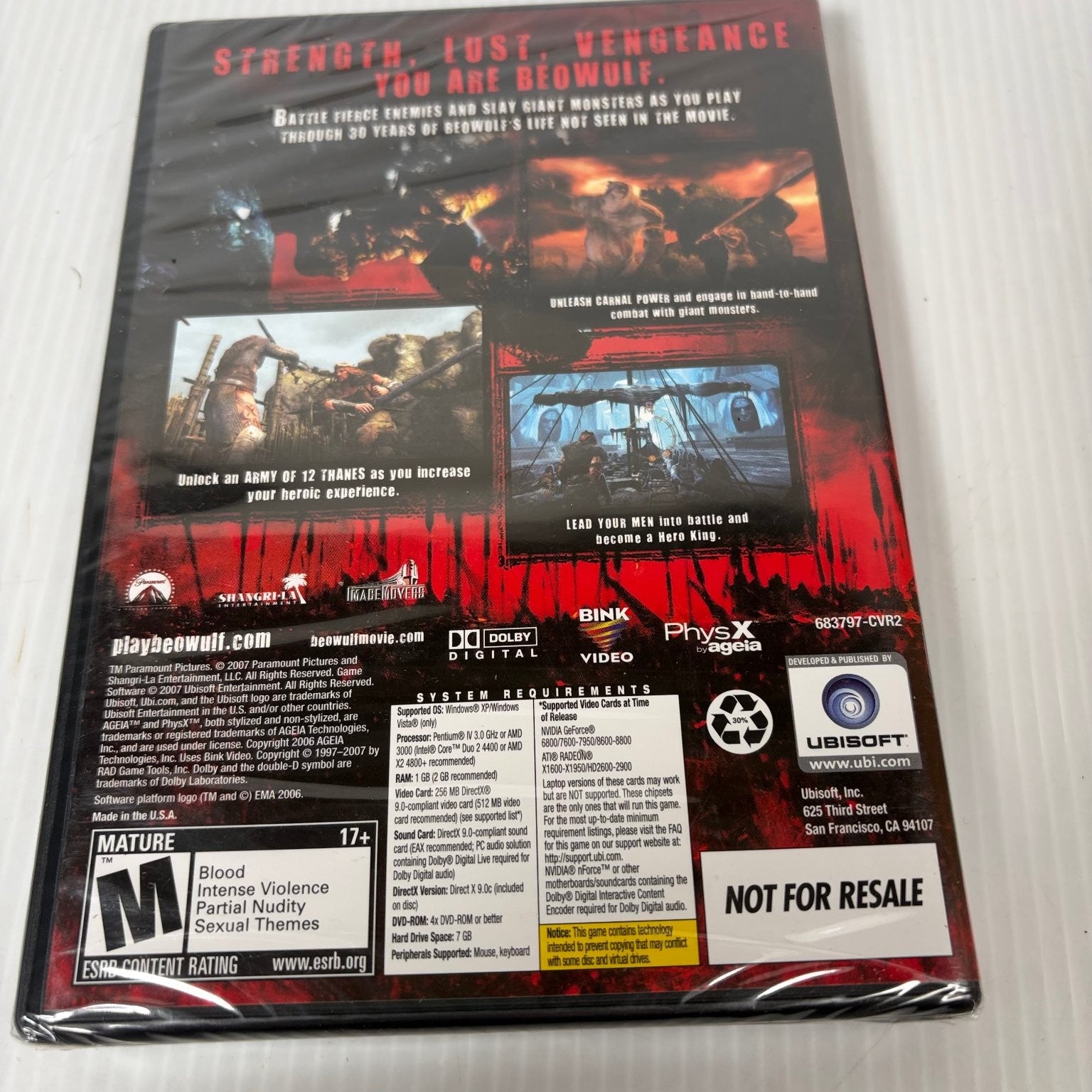 Beowulf The Game PC DVD-ROM Action Adventure Video Game