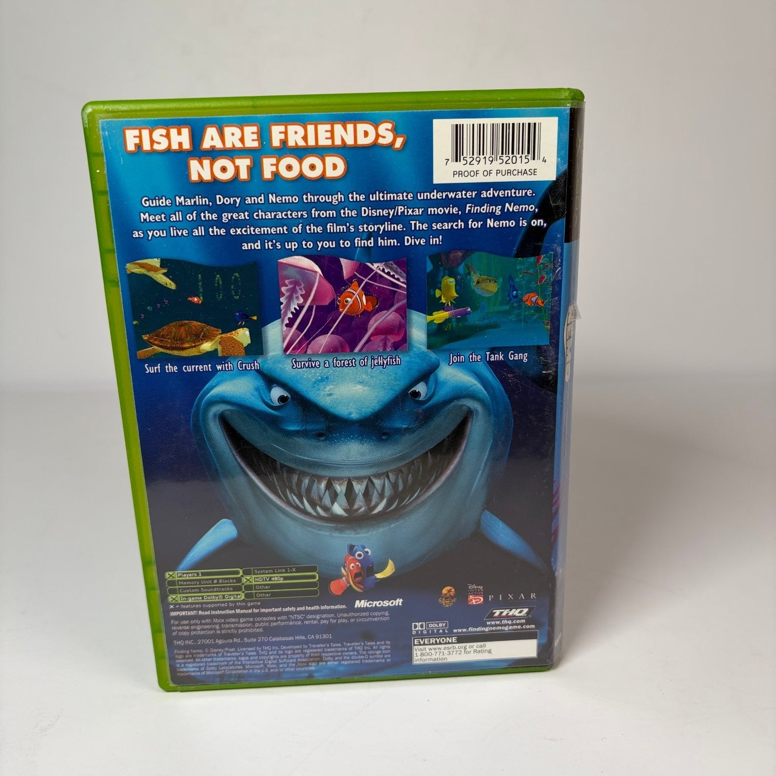 Disney Pixar Finding Nemo Xbox Video Game Adventure Family Complete