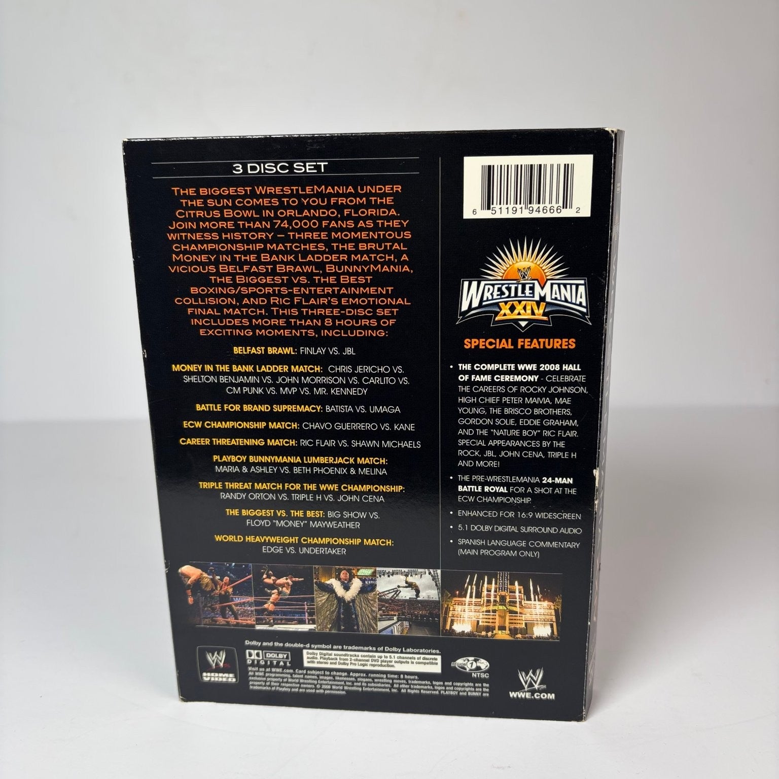 WrestleMania XXIV DVD 2008 3-Disc Set WWE Big Show John Cena Triple H Undertaker