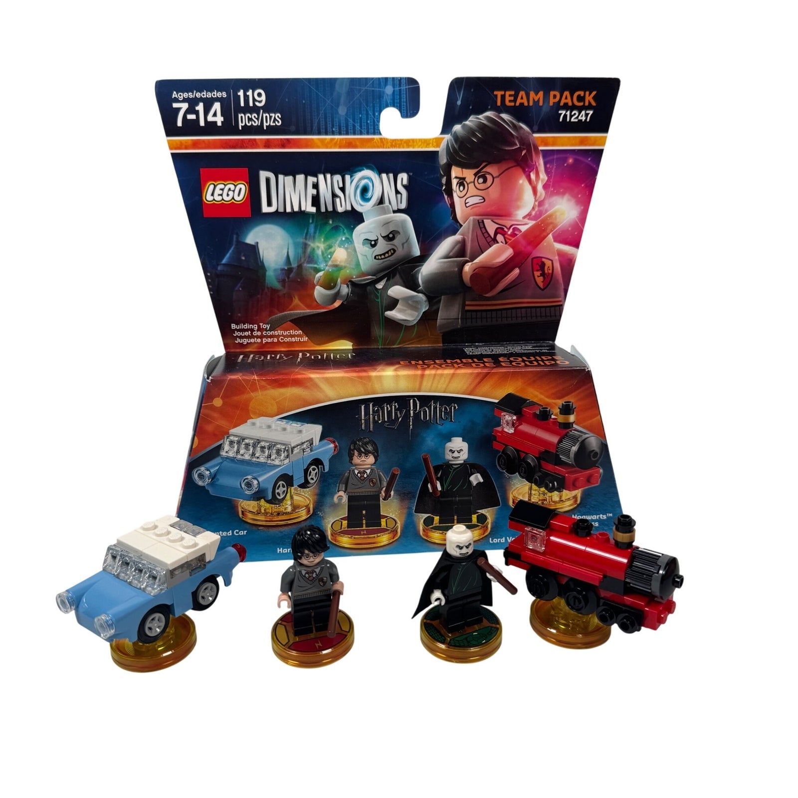 Lego Dimensions Harry Potter Team Pack 71247 W/ Enchanted Car & Hogwarts Express