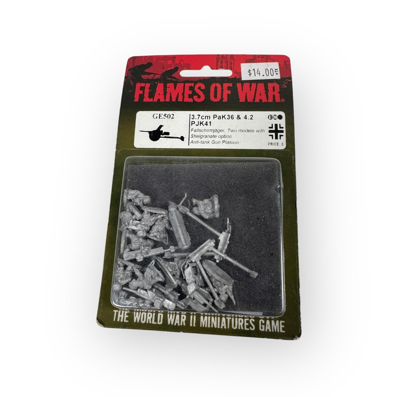 Battlefront Miniatures Flames of War German Fallschirmjager 3.7cm PaK36 GE502