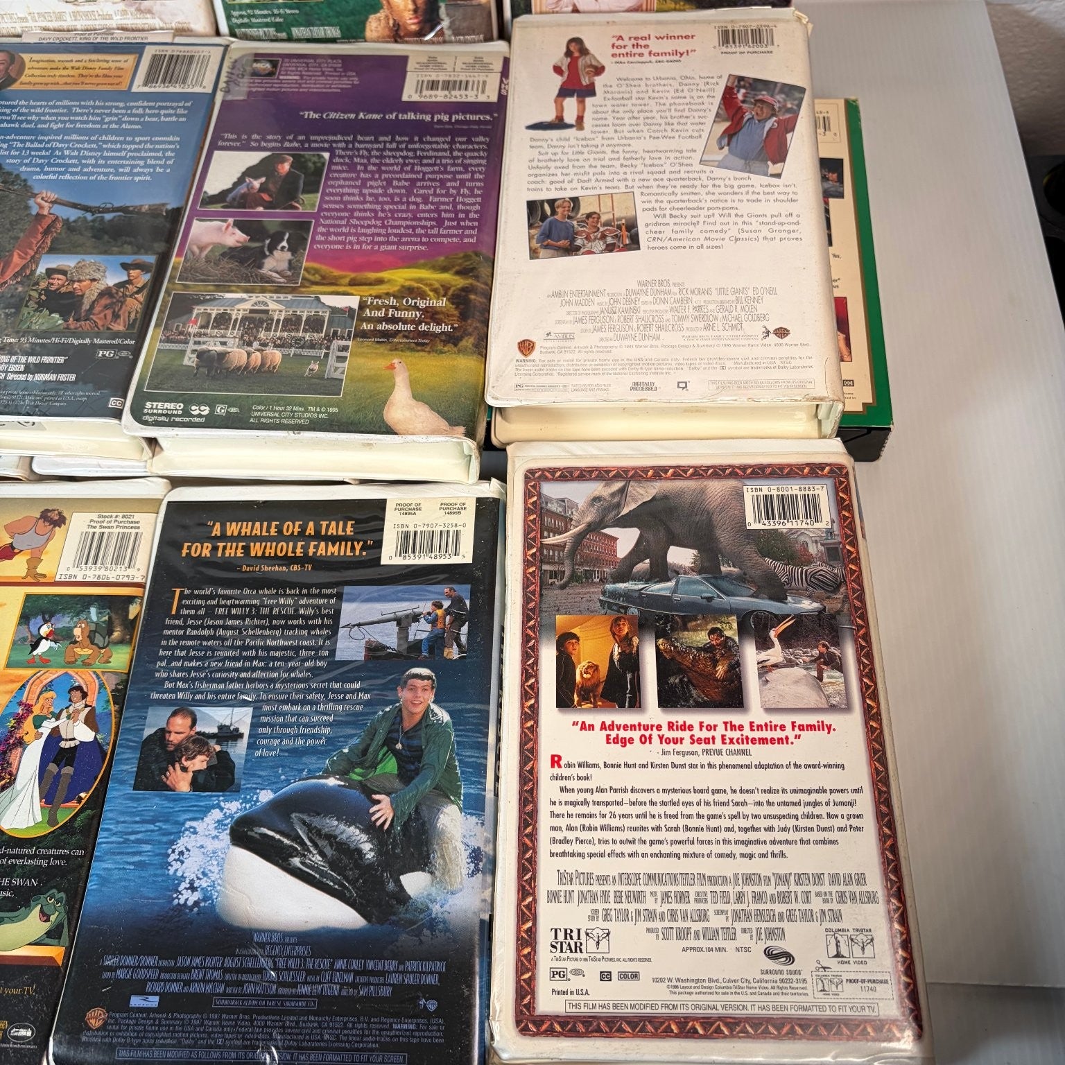 Disney VHS Lot of 21 Casper Mary Poppins Princess Diaries Jumanji & More