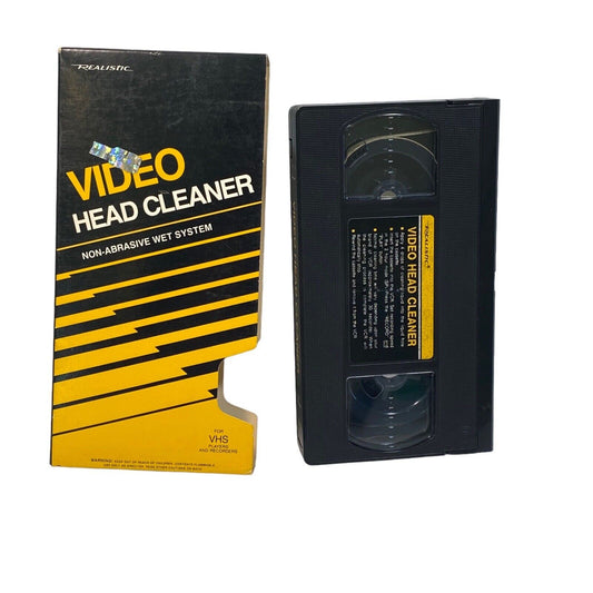 Vintage Realistic Video Head Cleaner For VHS Players Wet System (Tape Only)