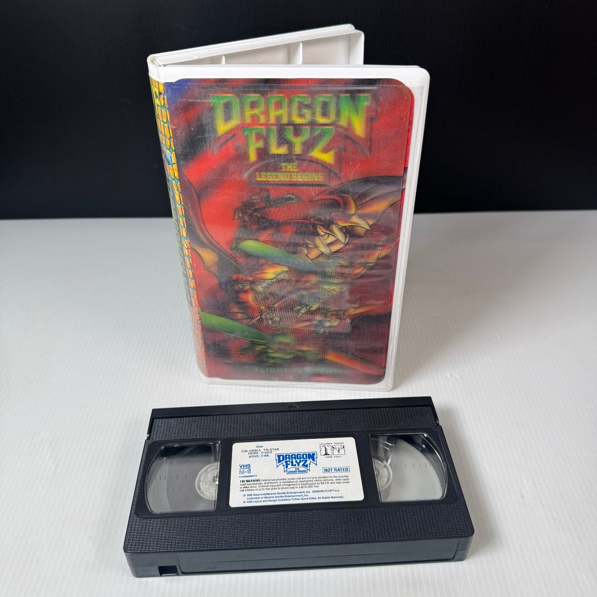 Dragon Flyz The Legend Begins VHS 1996 Animated Action w/ Lenticular Cover