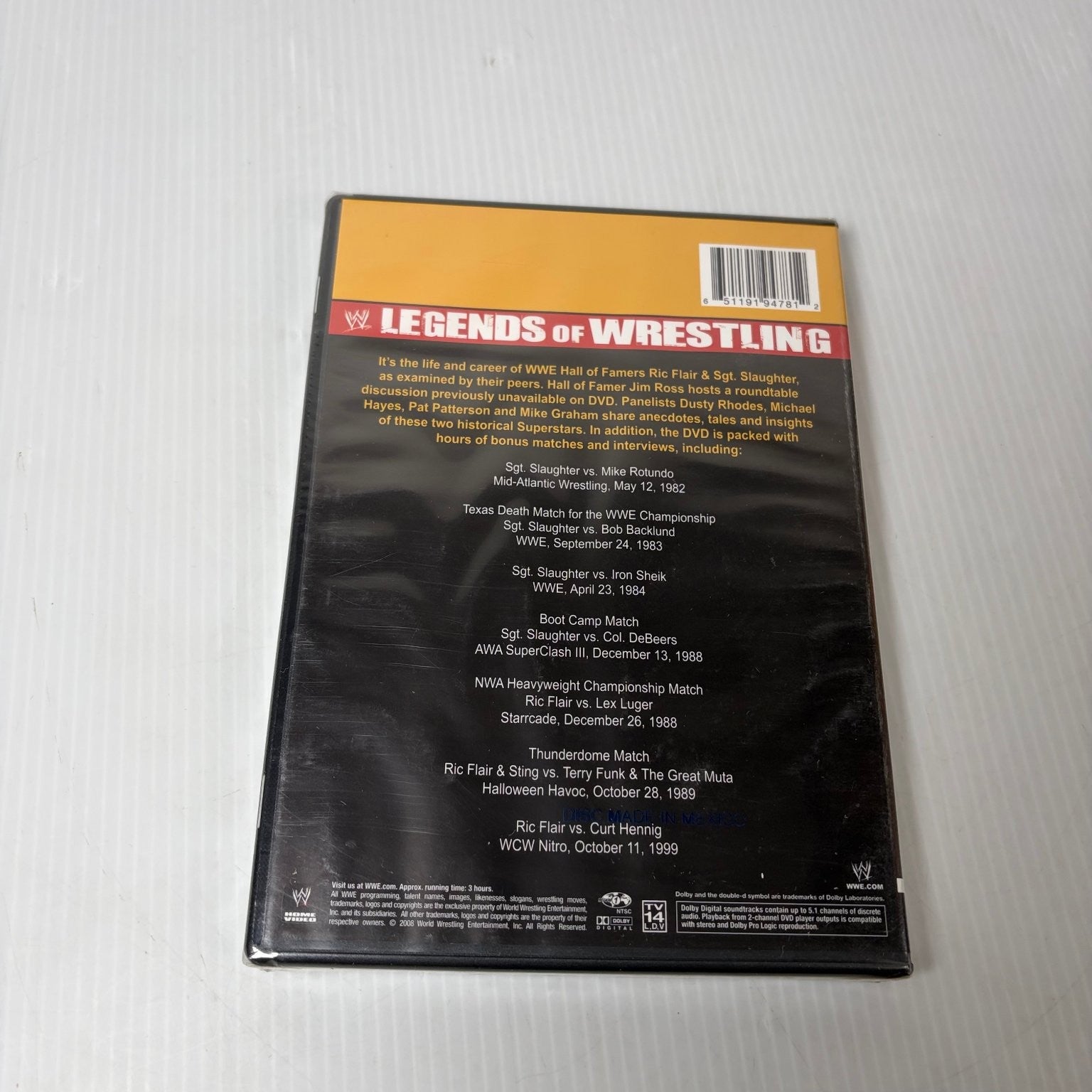 WWE Legends of Wrestling Ric Flair & Sgt. Slaughter DVD 2005 Matches