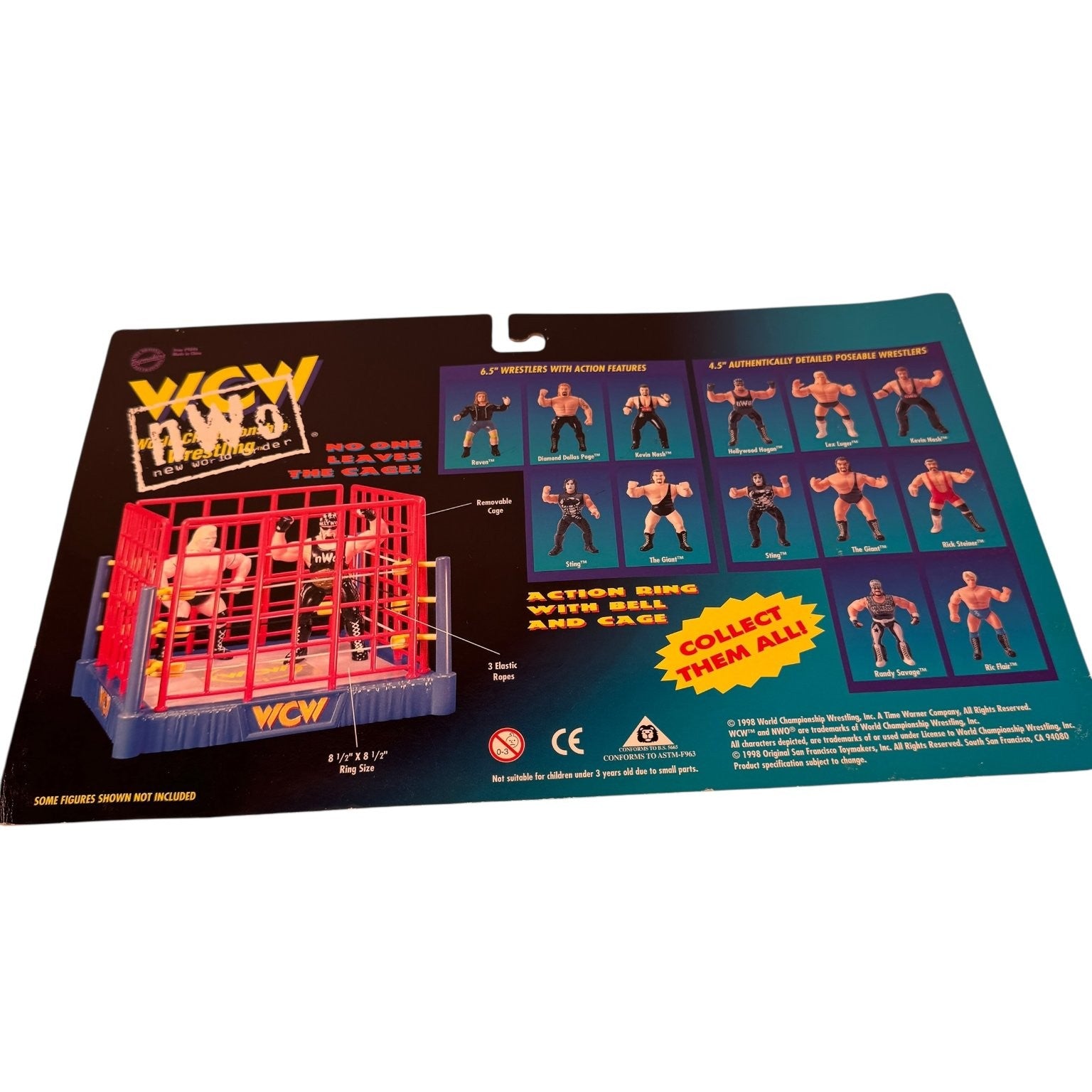 WCW nWo Wrestling 4.5in Figure 4-Pack Set 1998 OSFTM Hogan Nash Savage Giant