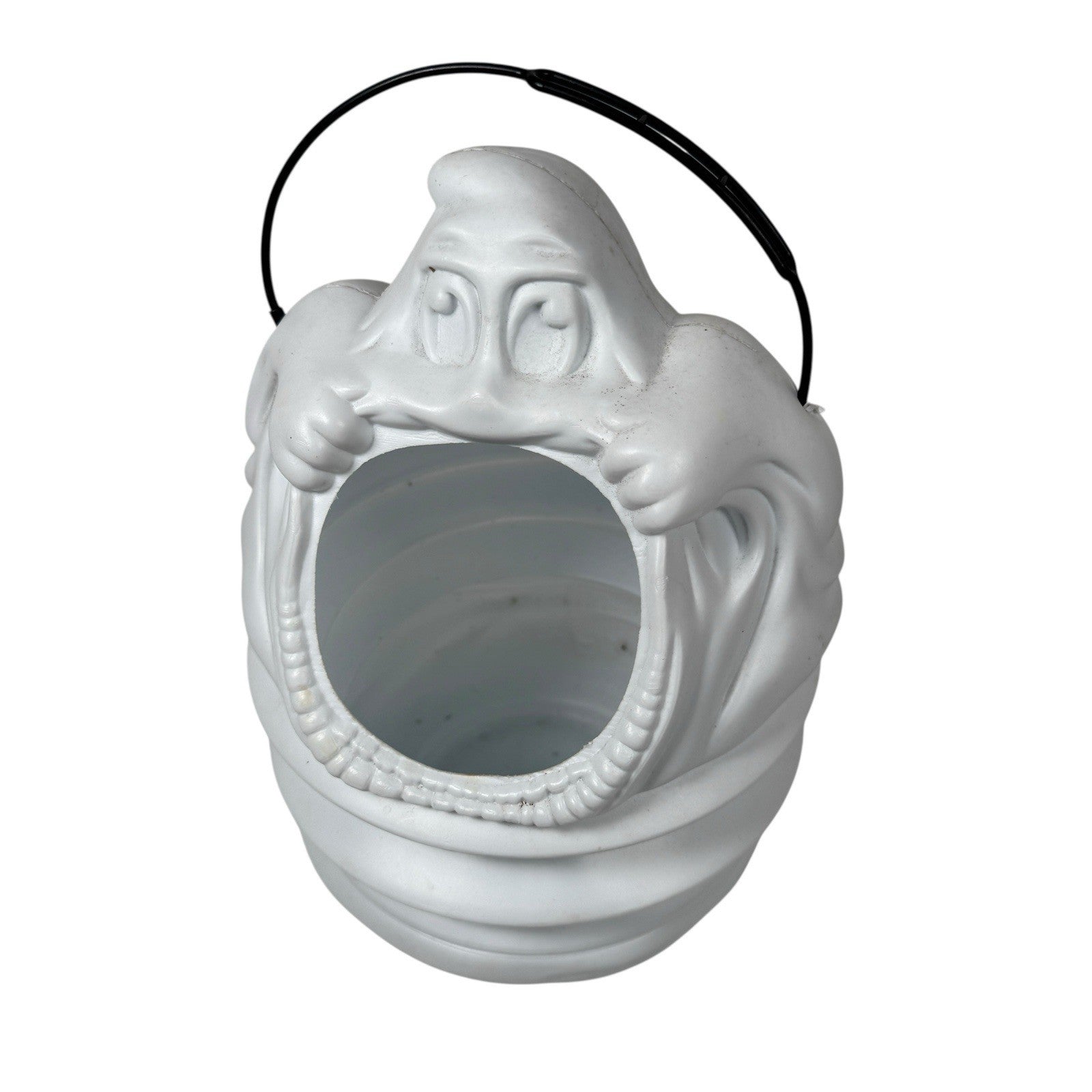 Vintage Halloween Frite N Up Pig Out Ghost Blow Mold Candy Bucket