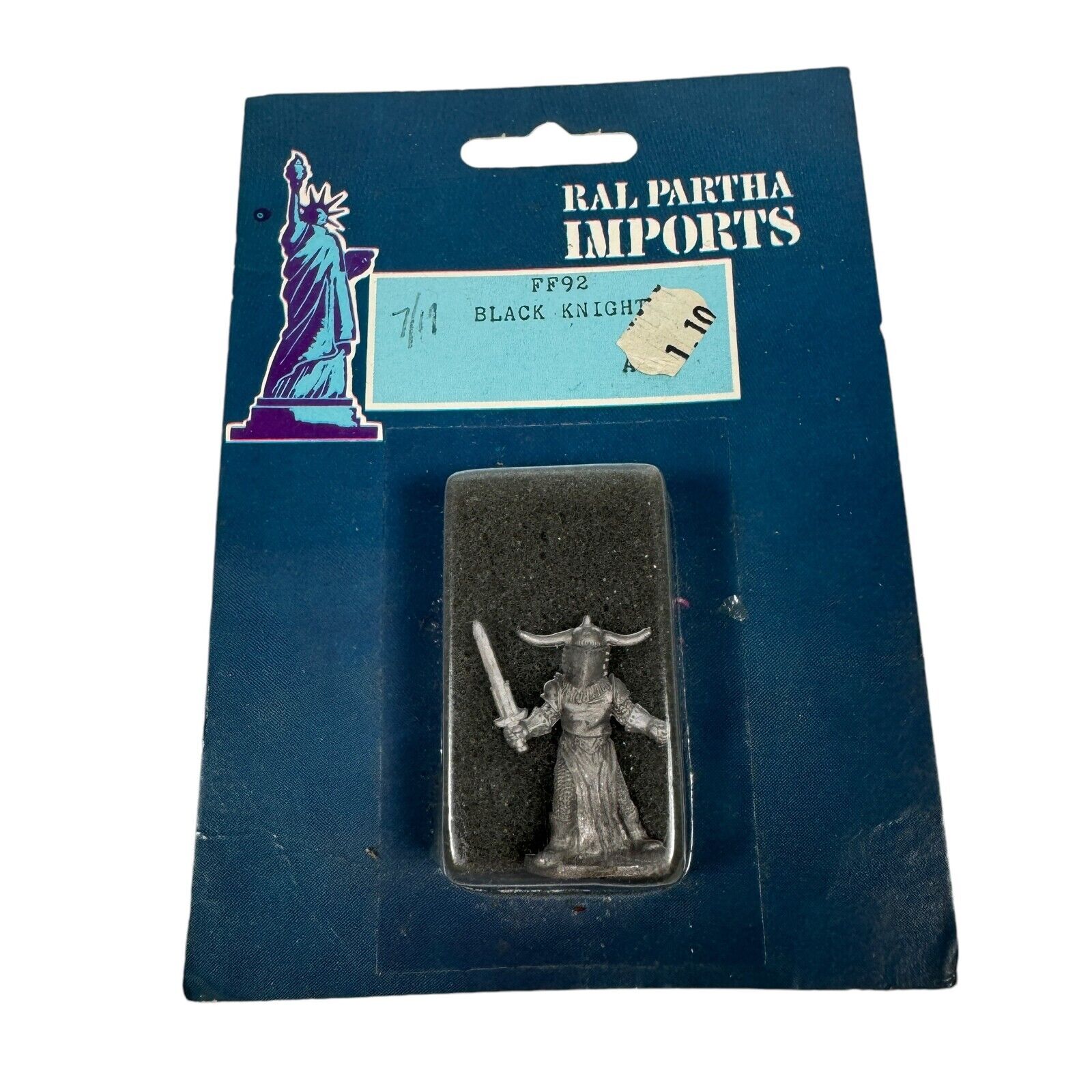 Ral Partha Imports Black Night FF92 Lead Minifigure in Blister Pack