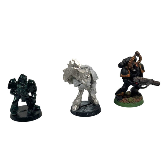 Warhammer 40K Lot of 3 Space Marines Figures Series 2 VTG 1992 Plastic