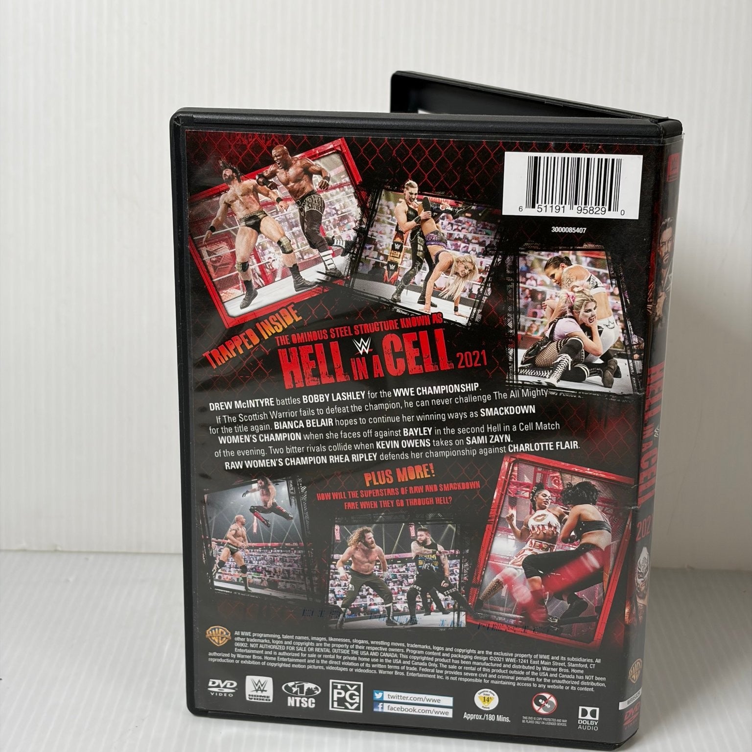 WWE Hell in a Cell DVD 2021 Drew McIntyre Bobby Lashley Bianca Belair