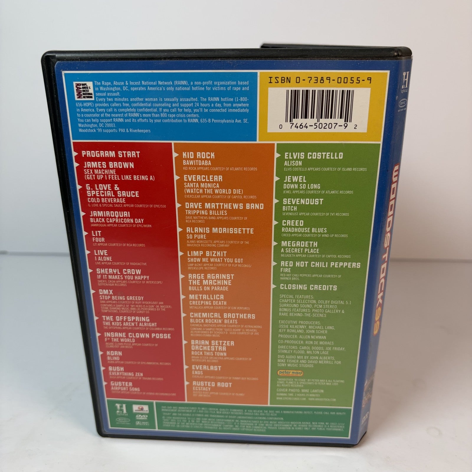 Woodstock 99 DVD Concert Film Parental Advisory Live Performances Music Festival