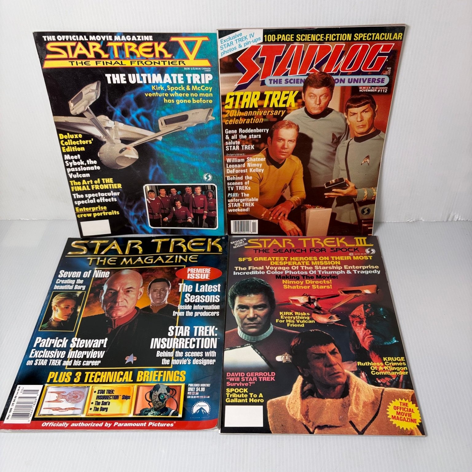 Star Trek Magazine Lot 9 Issues Sci-Fi TV Guide Starlog 30th Anniversary