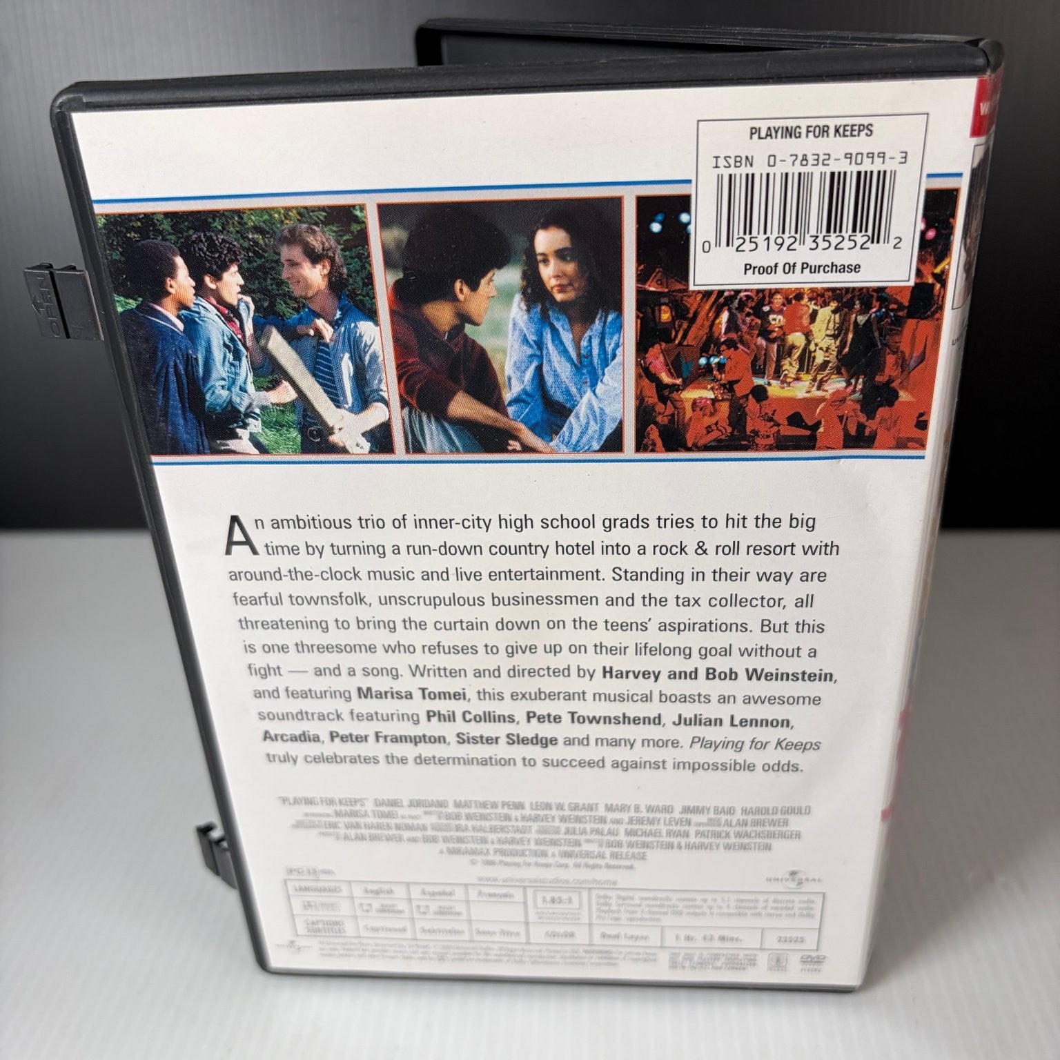 Playing for Keeps DVD 1986 Marisa Tomei Rock & Roll Musical