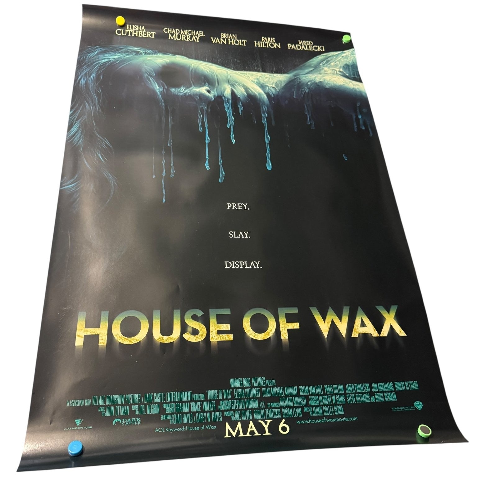 House of Wax 2005 Double Sided One-Sheet Movie Poster Warner Bros. Horror