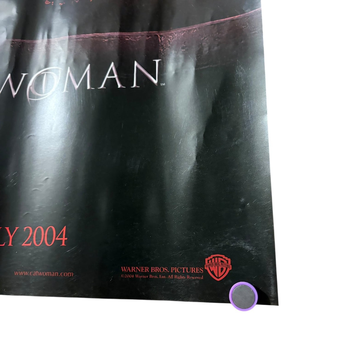 Vintage Catwoman 2004 Promotional Movie Poster Halle Berry Warner Bros. 25"x17"