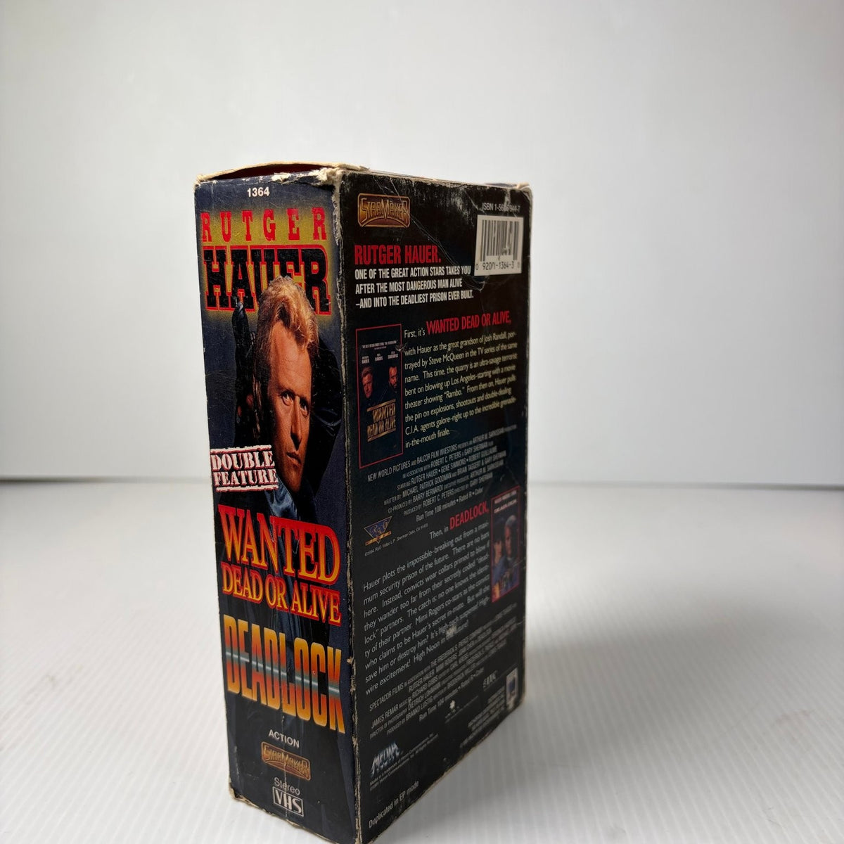 Rutger Hauer Double Feature VHS Wanted Dead or Alive Deadlock 1999 Action