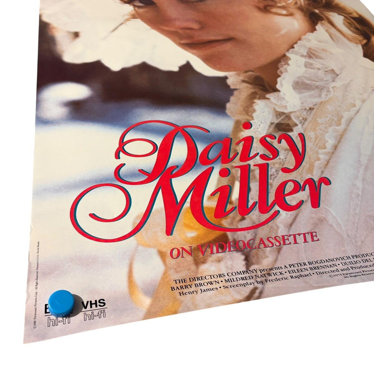 Vintage Daisy Miller 1986 Video Store Movie Poster Cybill Shepherd Period Drama