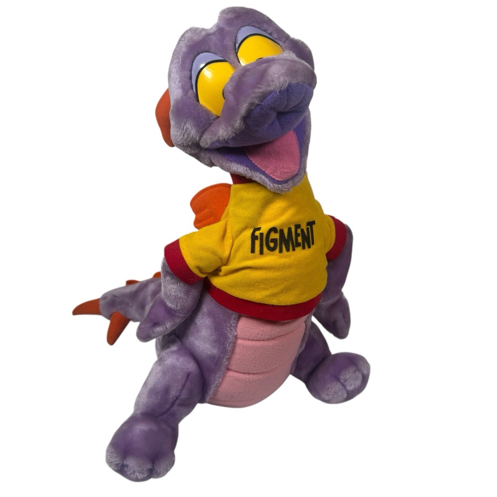 Vintage 1982 Disney World Epcot Center Figment Dragon 18" Stuffed Plush w/shirt