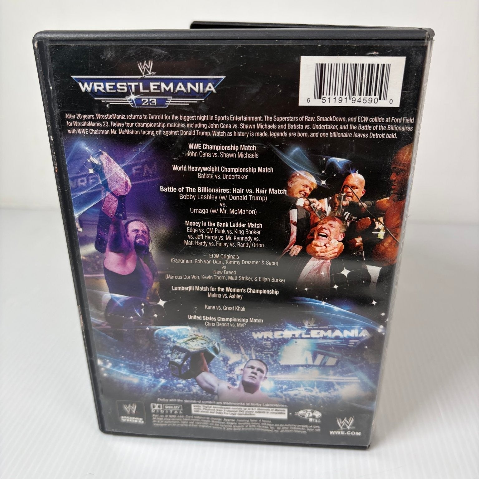 WrestleMania 23 DVD 2007 John Cena Shawn Michaels Undertaker Trump WWE